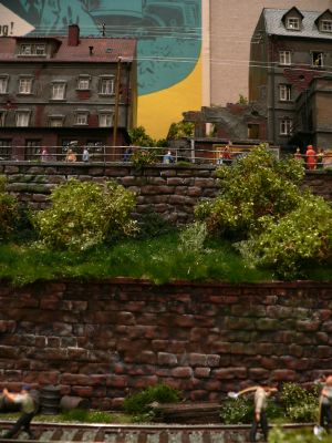 Diorama - H�userzeile mit Ruinen