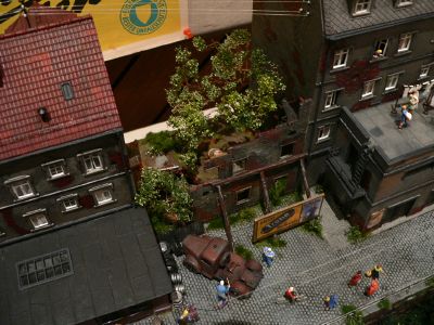 Diorama - H�userzeile mit Ruinen