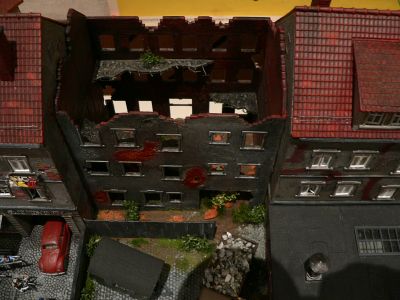 Diorama - H�userzeile mit Ruinen