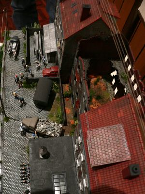 Diorama - Huserzeile mit Ruinen